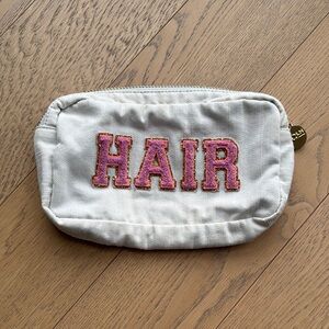 Stoney Clover Ln Hair Pouch with Pink Lettering